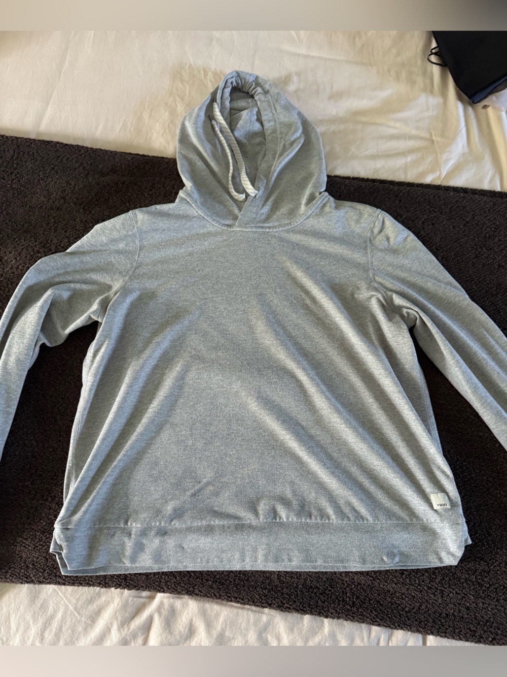 Vuori Heather Light Gray Pullover Hoodie